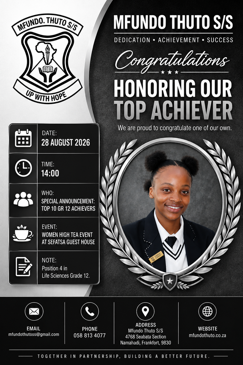 CONGRATULATIONS — TOP ACHIEVER
